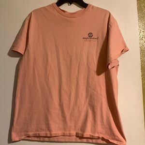 Coral color simply southern tee